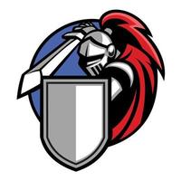vector of knight mascot sport logo style