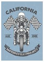 vintage and textured motorcycle garage poster vector