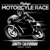 vintage motorcycle race vector