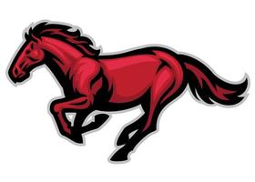 running mustang horse vector