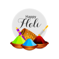 Happy holi festival of color with exploded colorful powder png