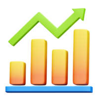 3d Growth charts and diagram icons. Charts and graphs. Pie, Line, Candlestick Chart. png