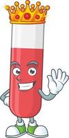 Red test tube Cartoon character vector