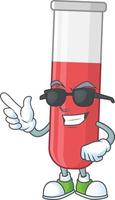 Red test tube Cartoon character vector