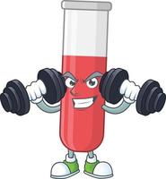 Red test tube Cartoon character vector