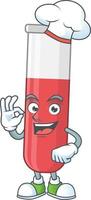 Red test tube Cartoon character vector