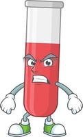 Red test tube Cartoon character vector