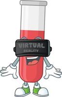 Red test tube Cartoon character vector