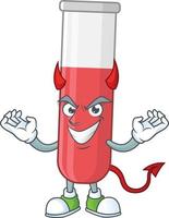 Red test tube Cartoon character vector