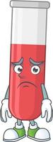 Red test tube Cartoon character vector