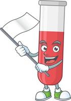 Red test tube Cartoon character vector