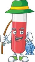 Red test tube Cartoon character vector