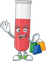 Red test tube Cartoon character vector