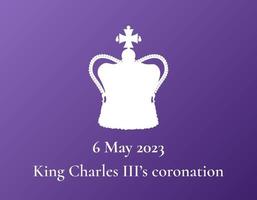 King Charles III coronation 6 May 2023 design banner vector