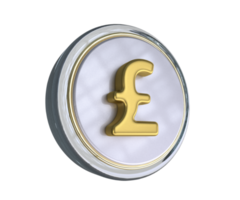 realistisch Pfund Symbol 3d Rendern png