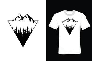 Mountain T shirt design, vintage, typography vector