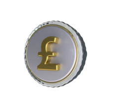 Realistic Pound icon 3D Rendering png