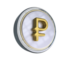 Realistic Ruble icon 3D Rendering png