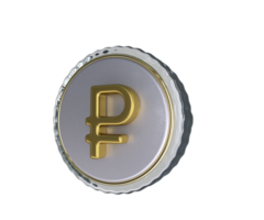 Realistic Ruble icon 3D Rendering png