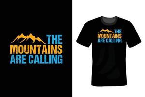 Mountain T shirt design, vintage, typography vector