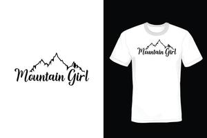 diseño de camiseta de montaña, vintage, tipografía vector