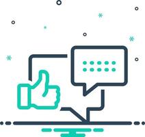 mix icon for commented vector