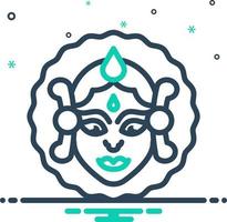 mix icon for durga puja vector