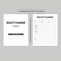 beauty planner and KDP interior vector