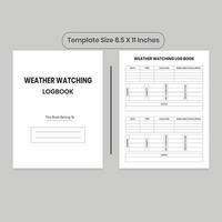 WEATHER WATCHING LOG BOOK AND KDP INTERIOR vector