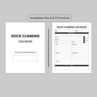 Rock Climbing Log Book and KDP Interior vector