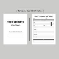 Rock Climbing Log Book and KDP Interior vector