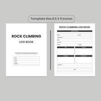 Rock Climbing Log Book and KDP Interior vector