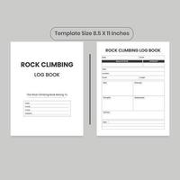 Rock Climbing Log Book and KDP Interior vector