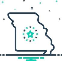 mix icon for missouri vector