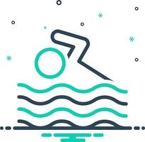 mix icon for swimming vector