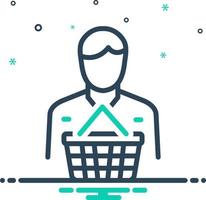 mix icon for consumers vector