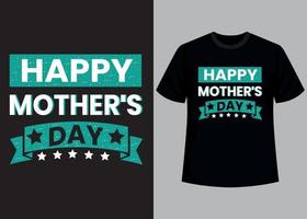 diseño de camiseta de tipografía feliz día de la madre vector