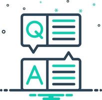 mix icon for answers vector