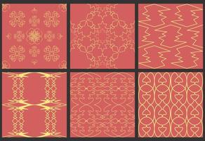 A collection of seamless patterns with abstract themes and high artistic value. Suitable for use on fabrics, book covers, invitations, or walls of homes and offices vector