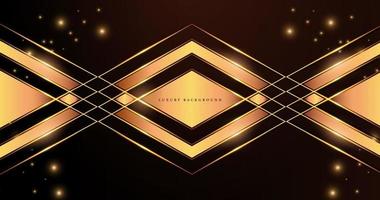 Abstract geometric background design in gold vector