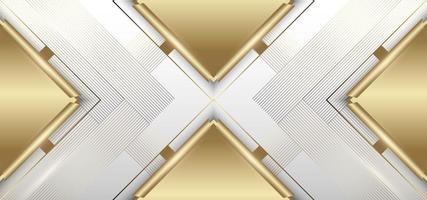 Abstract elegant gold line geometric background design vector