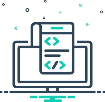 icono de mezcla para programar vector