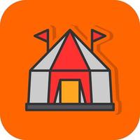 diseño de icono de vector de carpa de circo