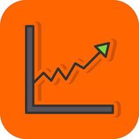 Line Graph Vector Icon Design