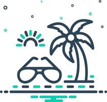 mix icon for vacations vector