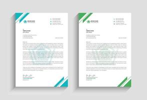 corporate letterhead design vector