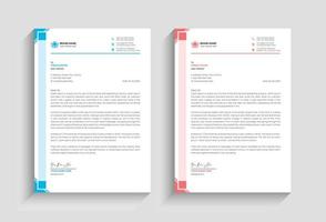 Creative clean minimal business style letterhead of your corporate project design set to print with vector illustration template