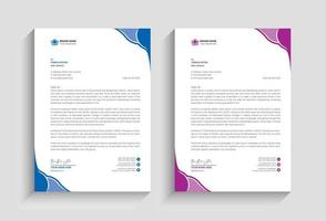 Beautiful minimal awesome corporate business letterhead template design vector