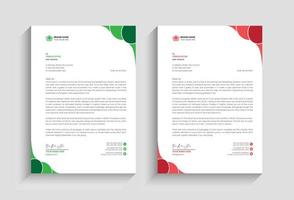 Modern unique corporate colorful stylish new business letterhead design vector