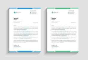 minimal business letterhead design vector